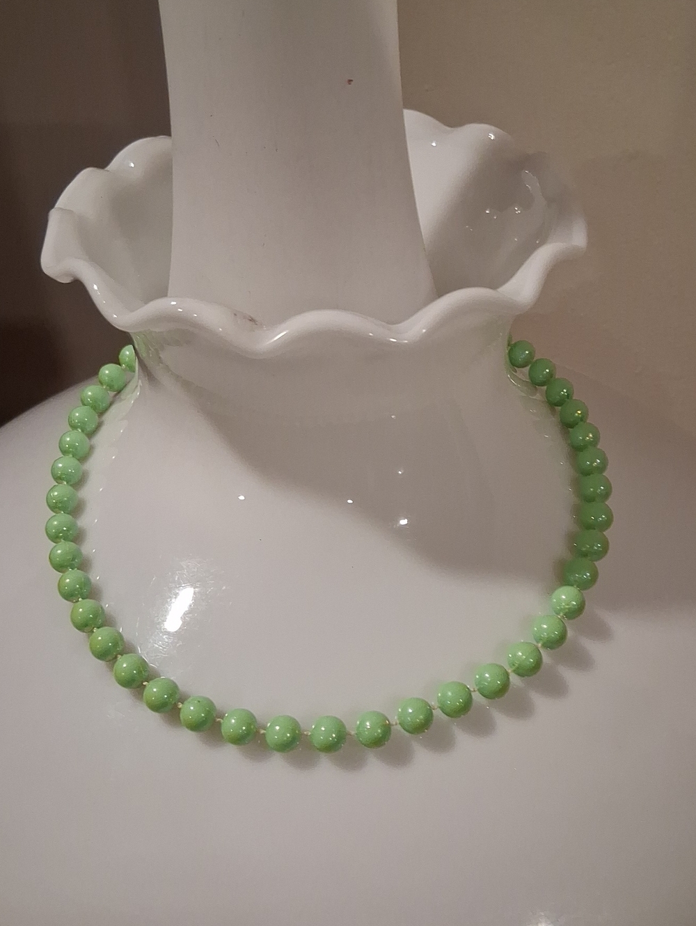 Light Green Beaded Necklace for Women